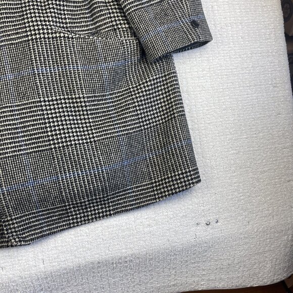 McGregor Vintage 60's Coat Mens 44 Grey / Black Plaid Wool Made in USA Read* - Picture 8 of 16